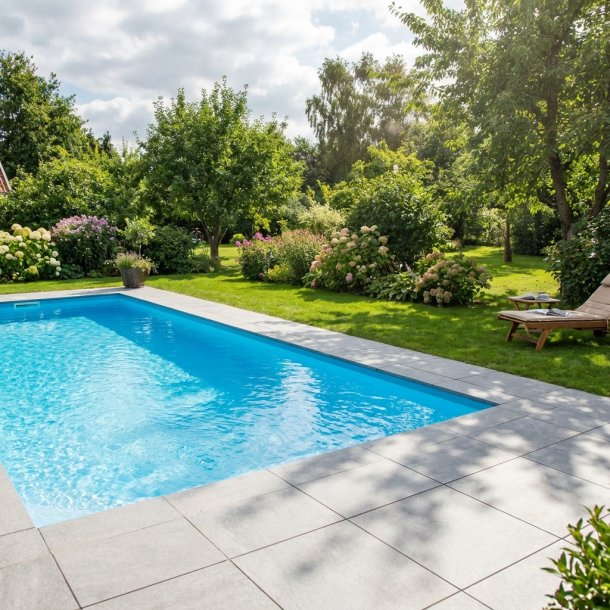 PP Pool med Skimmer Caribic - Rektangul&aelig;r - Bl&aring;